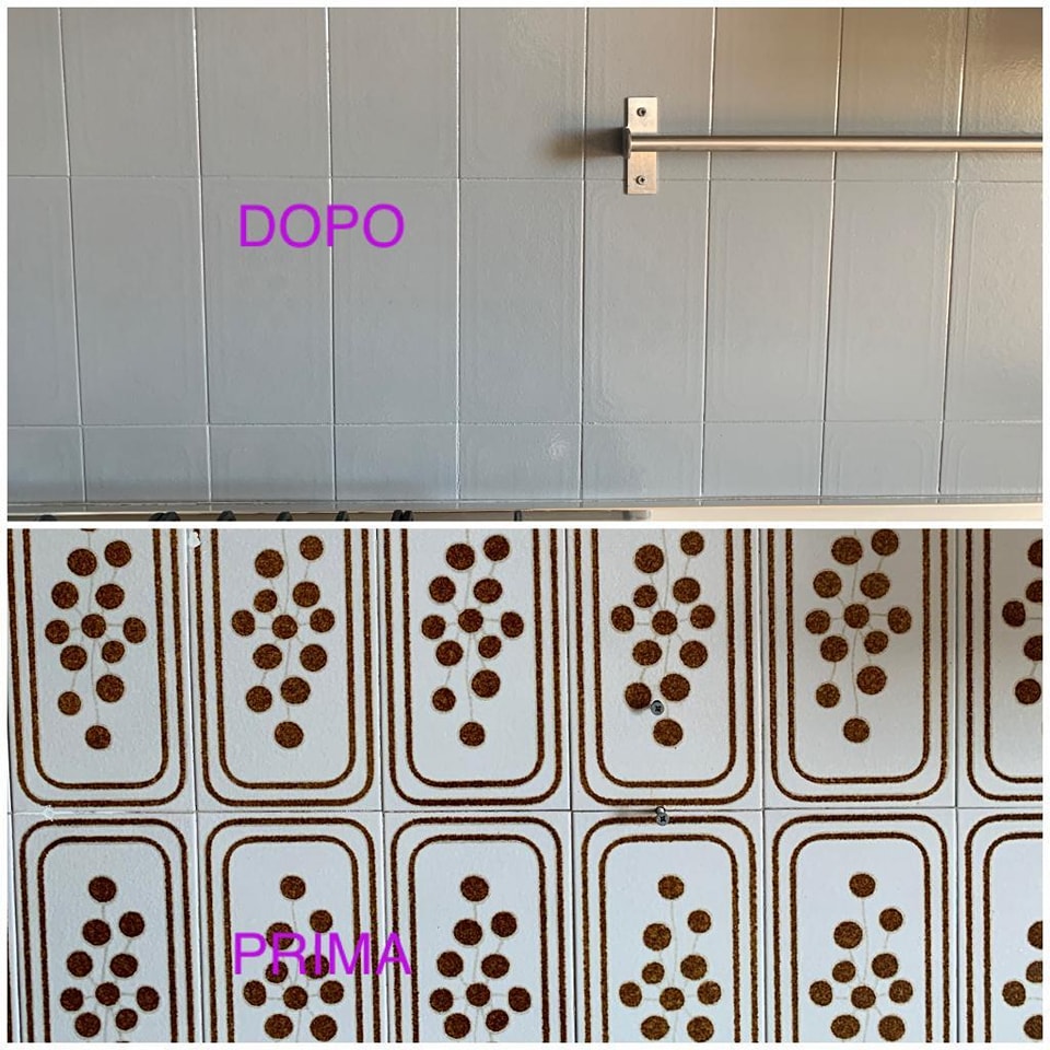 Trasformazione prima e dopo: rinnovo rivestimenti cucina